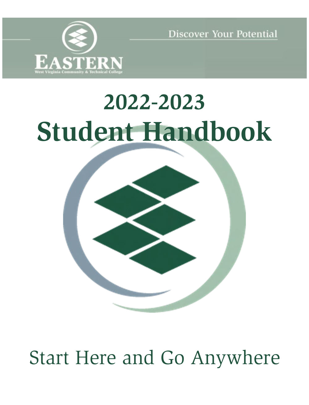 Cover image of the 2022-23 Student Handbook at Eastern.