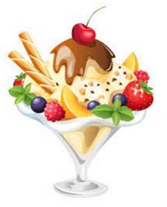 illustration of an ice cream sundae