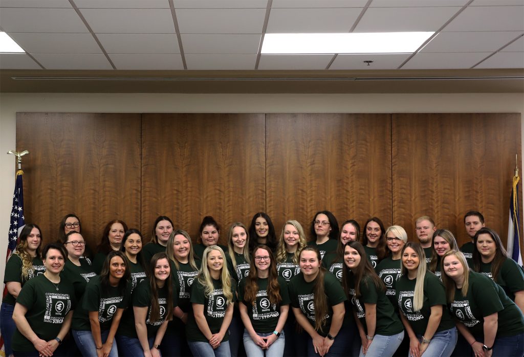 Group of nursing program students